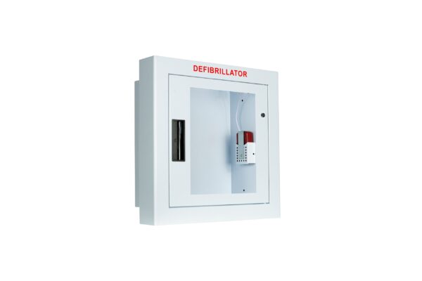 Semi Recessed Small Defibrillator Wall Cabinet